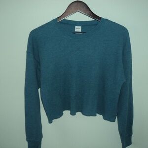 TNA Waffle Cropped Long-Sleeve